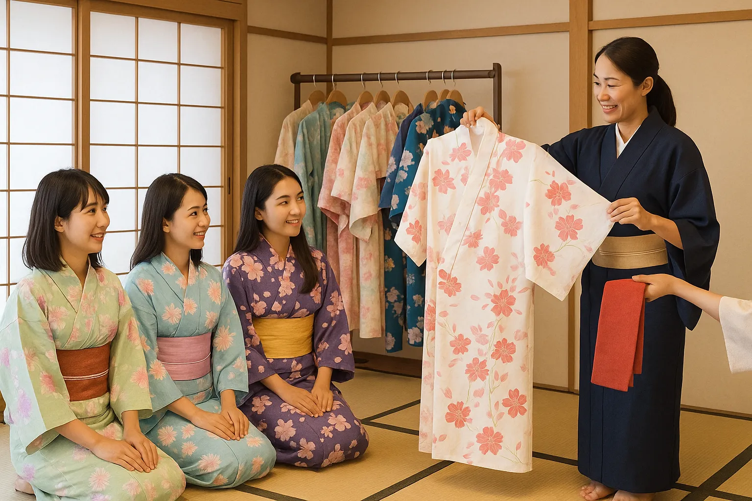 浴衣着付け体験 (5)